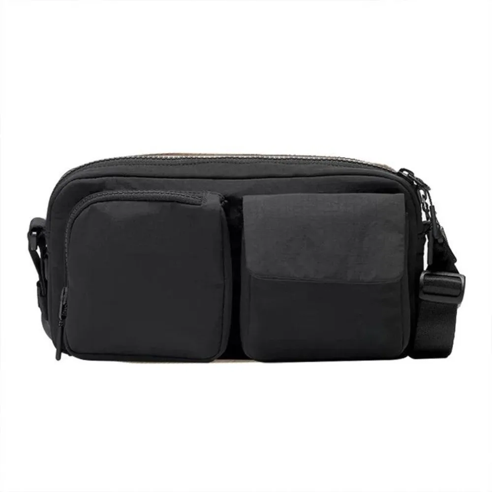 حقيبة كتف جديدة خفيفة الوزن للرجال للجنسين بحزام قابل للتعديل حقيبة كروس بدون استخدام اليدين متعددة الجيوب حقيبة سفر للاستخدام اليومي