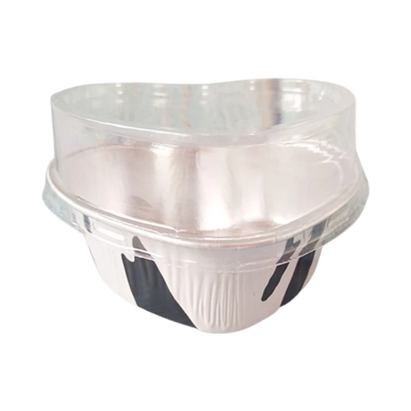 KX4B 100 مل أكواب كب كيك صغيرة للاستعمال مرة واحدة مع غطاء لعيد الأم وعيد الميلاد (100 قطعة/المجموعة)