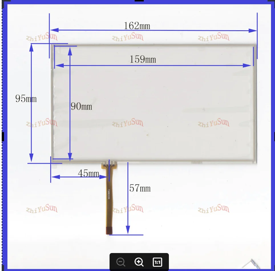 

ZhiYuSun 5PCS/Lot 162*95 7inch 4 lins Touch Screen For GPS CAR 162mm*95mm sensor glass Industrial application