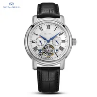 2025 nuevo reloj Seagull para hombre, reloj de pulsera mecánico automático, volante hueco multifunción, reloj Simple de negocios D819.622