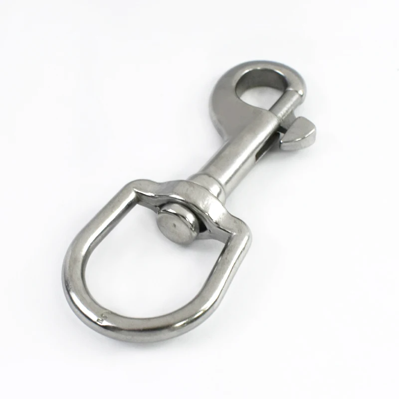 

304# Stainless Steel Swivel Snap Clip Carabiner Hook D Ring Trigger Clips Clasp Metal Buckles for Dog Lead Pet Leashes Keychain