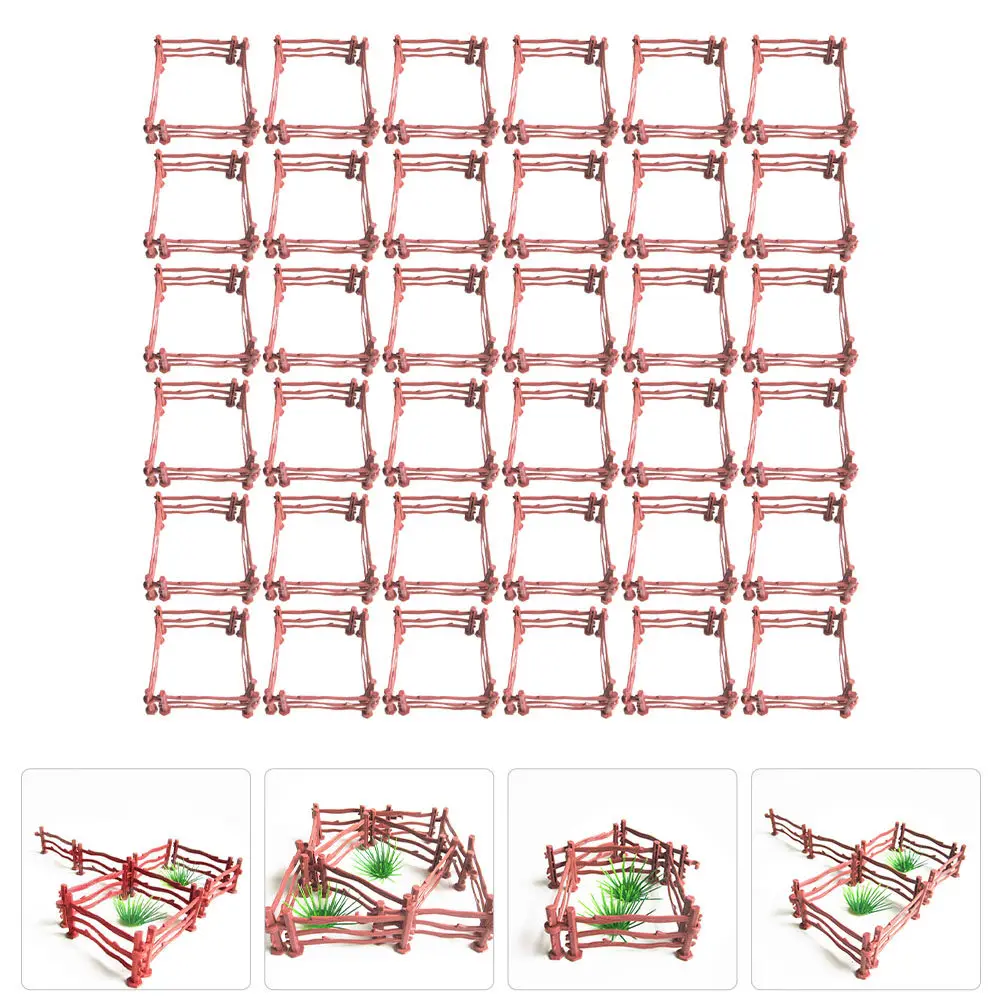 

80Pcs Mini Plastic Fence Adornments for Fairy Garden DIY Landscape Decor Outdoor Micro Scene Farm Sand Plate Flowerbed