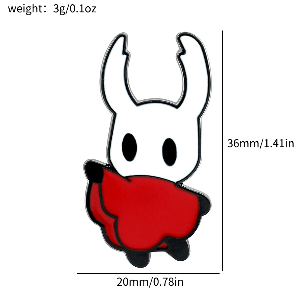 Game Hollow Knight Brooch Cartoon Figure Hornet Metal Badge Enamel Pin Clothing Backpack Lapel Pin Kawaii Jewelry Accessories