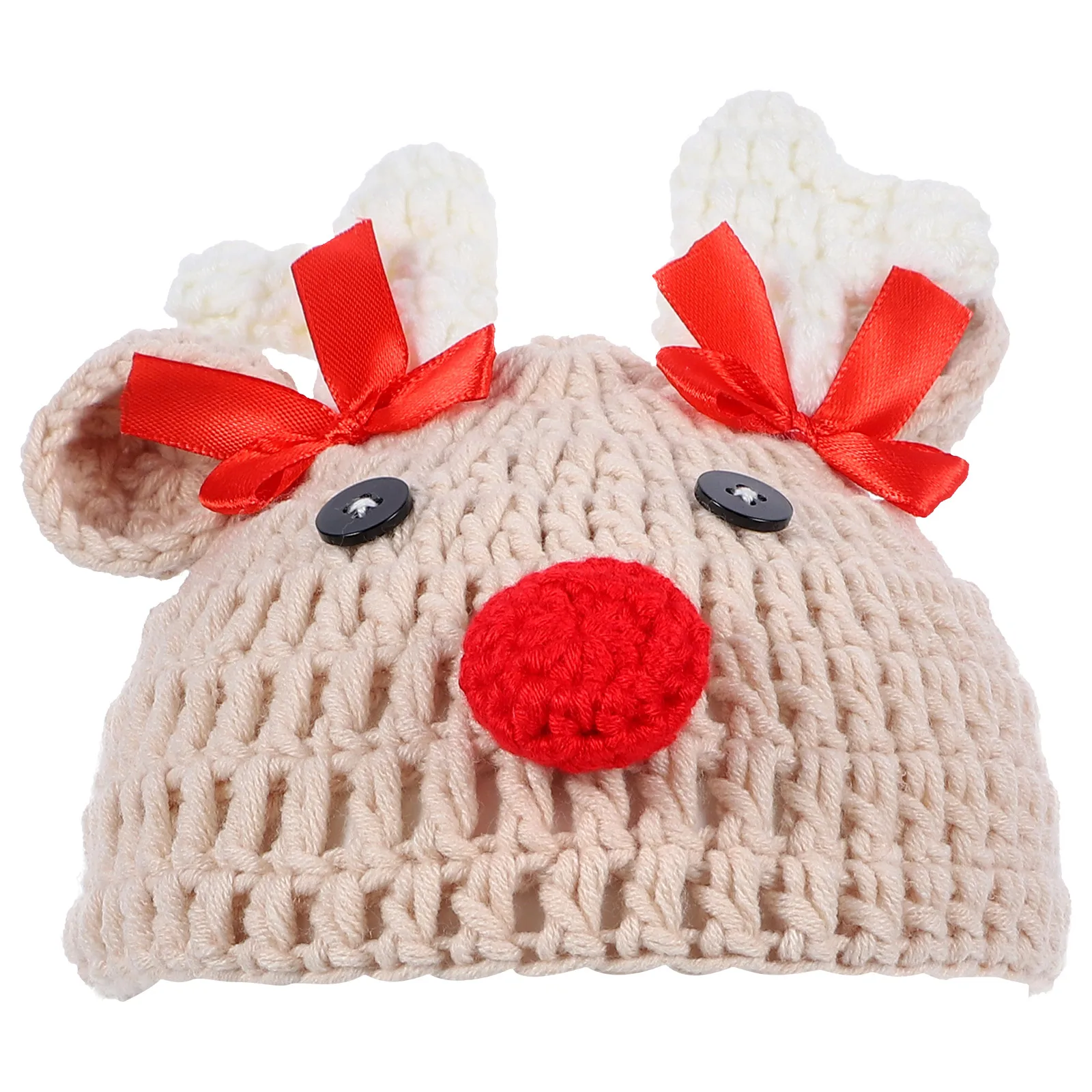 

Baby Knitted Cap Warm Hat Winter Yarn Beanie Children Santa Wool Cap Bonnet Thick Comfortable Long Lasting Use Autumn Chic