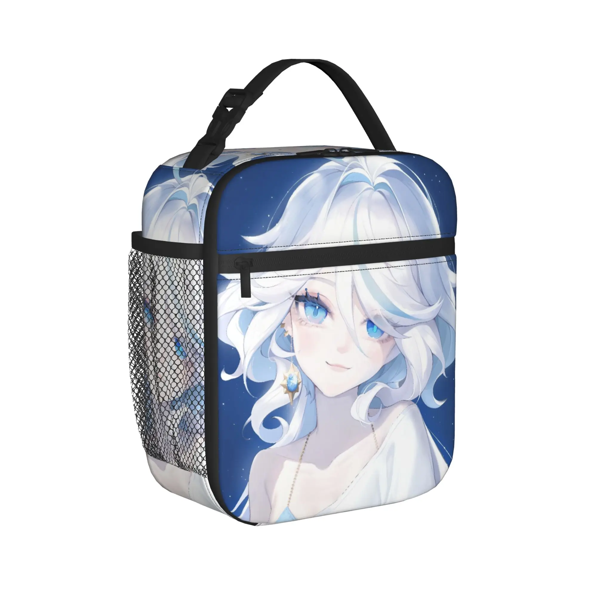 Furina Genshins Impact Thermal Insulated Lunch Bags for Travel  Portable Food Bag Container Cooler Thermal Lunch Box