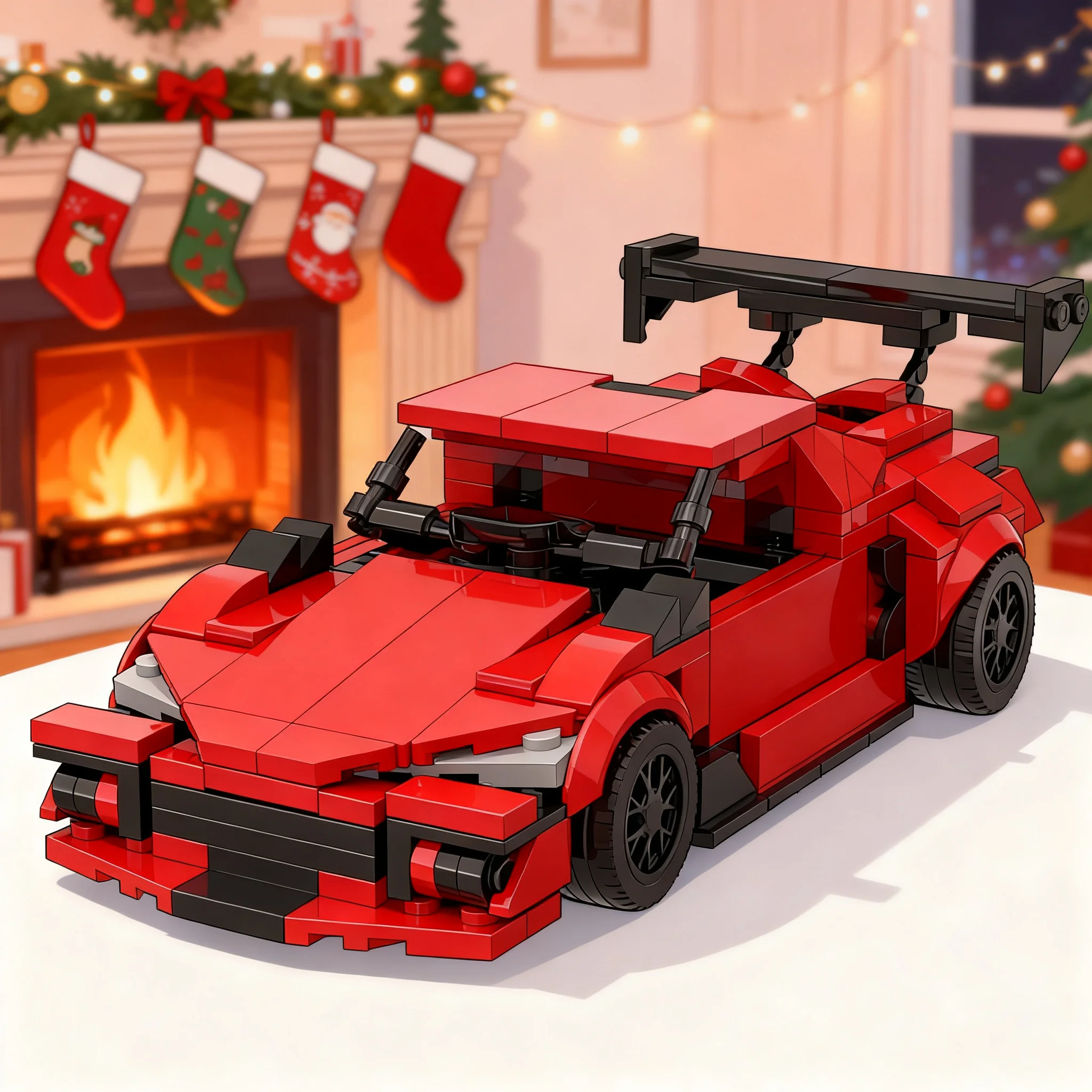 270pcs MOC LBWK Liberty Walk Corvette C8 Silhouette City Champions Model Building Blocks Birthday Idea DIY Collection Education