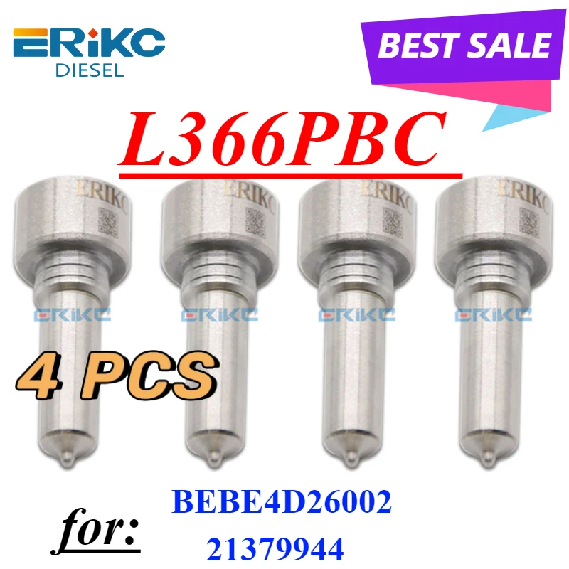 4PC L366PBC Diesel Injector Nozzle L366PBD Common Rail  Injection Atomizer For Volvo Penta13L Marine 800hp BEBE4D26002 21379944