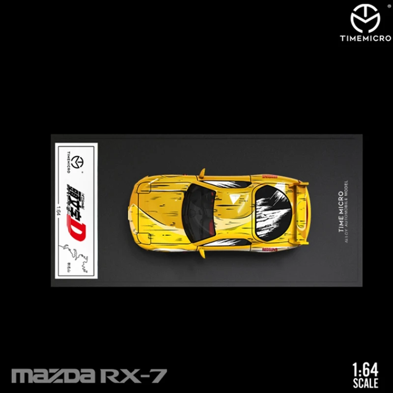 الوقت مايكرو سبيكة 1:64 مقياس AE86 ومازدا RX-7 الكرتون طبعة نموذج معدني سيارة هدايا العيد اللعب
