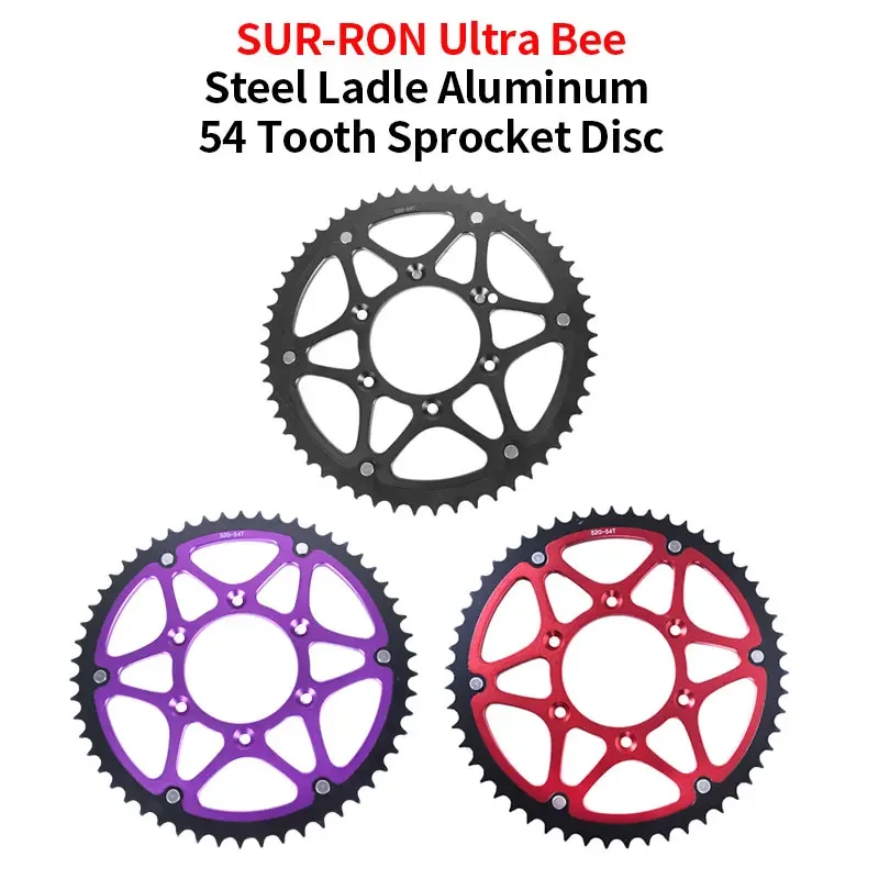 For SUR-RON Ultra Bee Steel-clad Aluminum 54 Tooth Sprocket Disc Plate E-bike Off-road Dirtbike Motorcycle Accessories SURRON