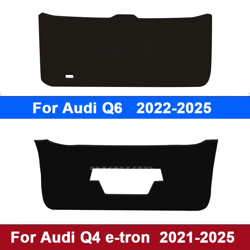 For Audi Q4 E-tron Q6 2021-2024 2025 Car Liftgate Protection Mat Rear Trunk Protection Cover Anti-kick Leather Decoration Pad