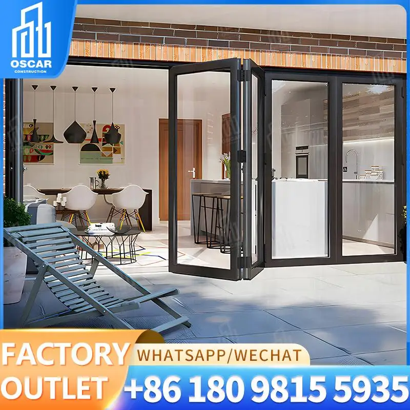 

Customizable Folding Double Door for European Commercial Spaces Creative Factory Direct Bifold Door