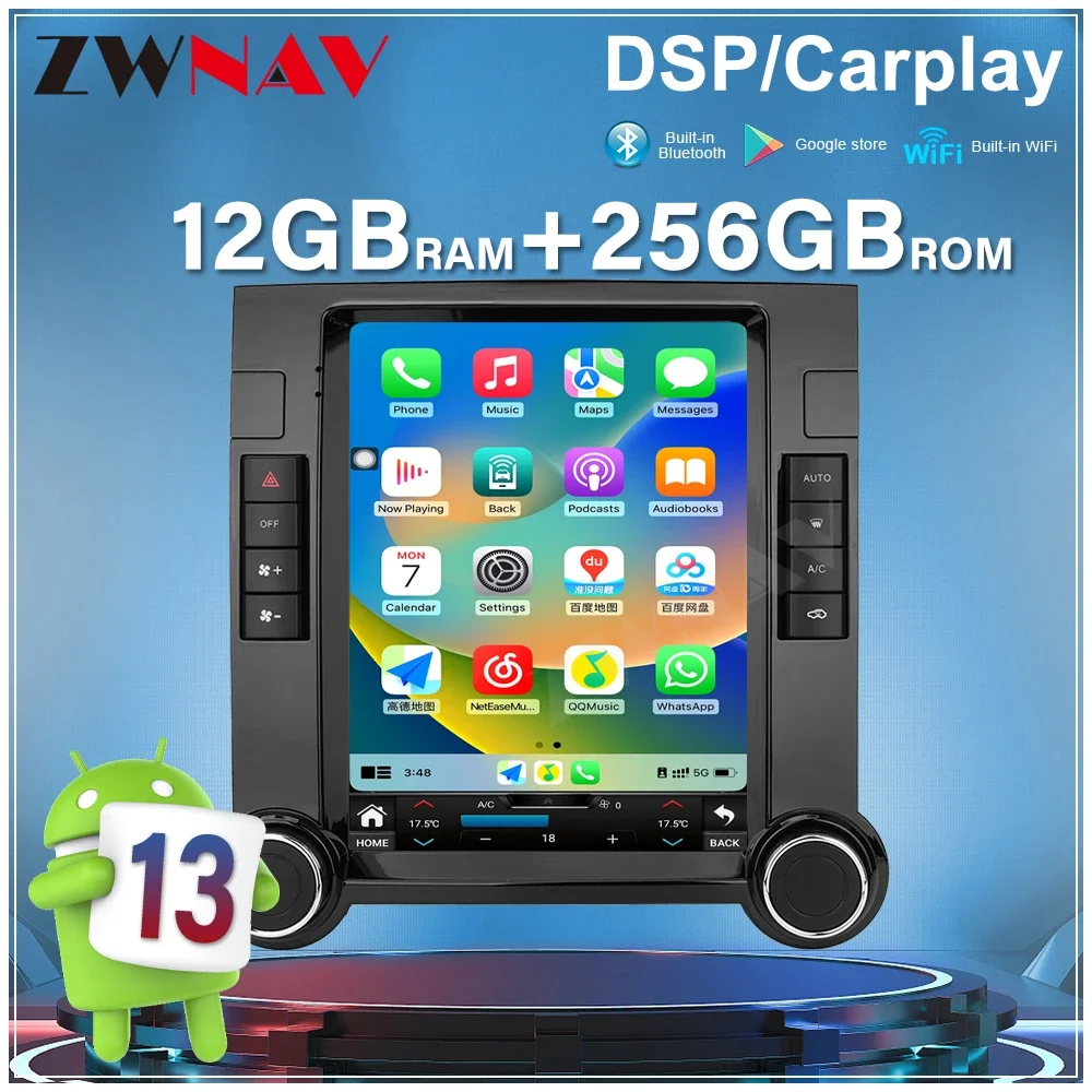 9,7-calowe radio samochodowe z Androidem dla Volkswagen Touareg 2003 2004 2005 2006 2007 2008 2009 2010 Nawigacja samochodowa GPS Carplay Jednostka główna
