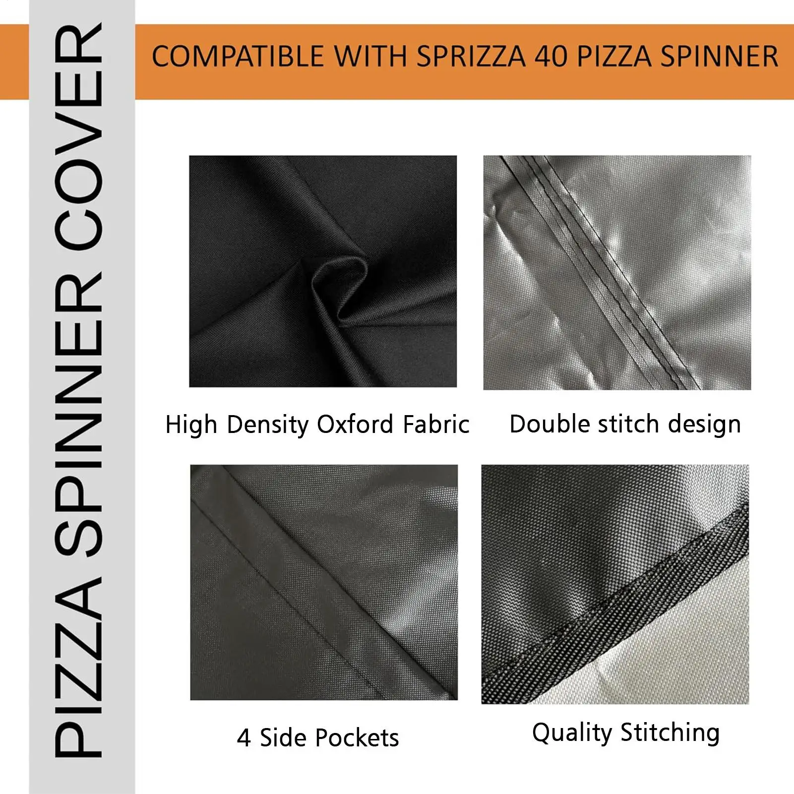 

Pizza Rotating Cover Dustproof Waterproof Oxford Fabric Protection Commercial Pizza Spinner Cover Accessories For Home Dorm