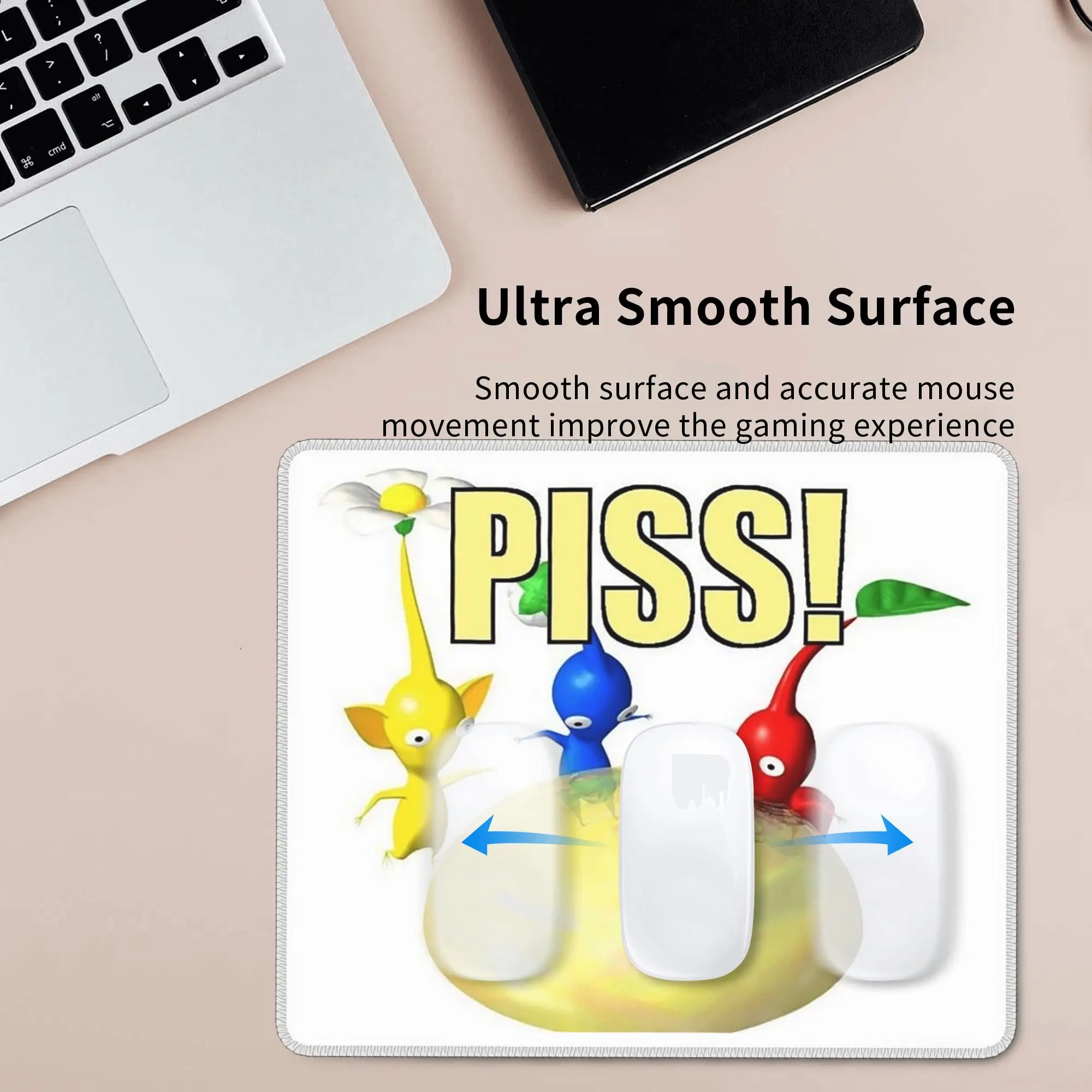 Plant Creature Cartoon Video Game Pikmin Mouse Pad Computer Keyboard Mouse Mat Gaming PC Laptop Desk Mat Accessories Table Mats