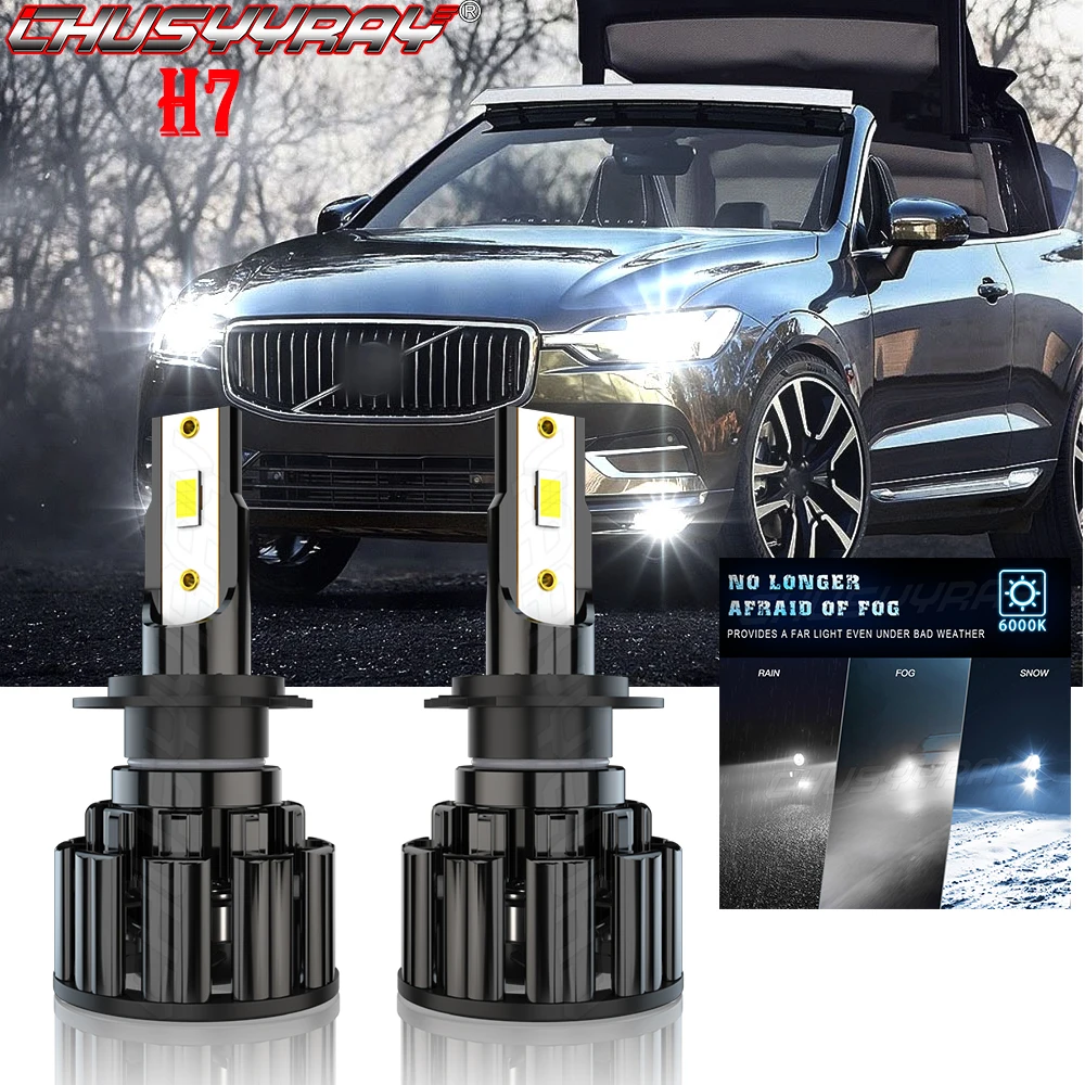 

CHUSYYRAY H7 Compatible For Volvo XC60 2010-2017 Led Headlight Lamp Car CSP Chip H7 Minisize Easy To Install High Bright Bulbs