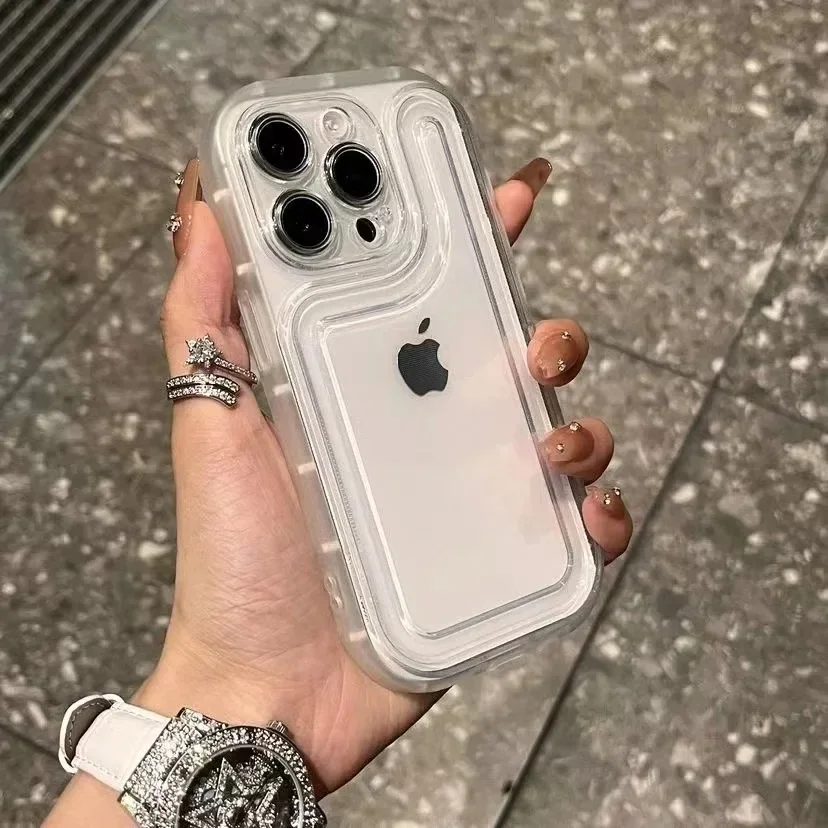 Luxury Transparent Shockproof Air Cushion Case for iPhone 15 14 Plus 13 12 11 Pro XR XS Max 7 8 Soft Silicone Armor Bumper Cover