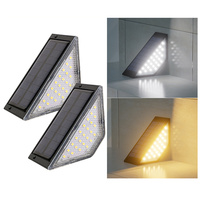 4PCS Solar Powered 24 Leds Step Light Waterproof Garden Decoration for Yard,Patio,Garden, Walkways, Front Door, Pathway