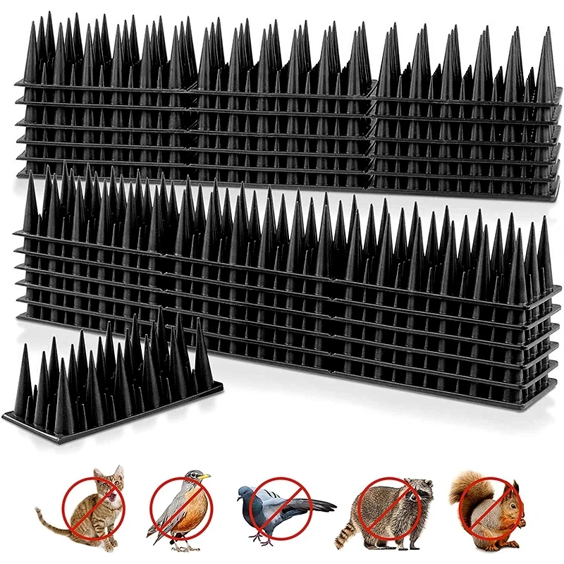 

Bird Cat Spikes 30cm Plastic Pigeon Fence Spike Anti Bird Squirrel Thorn Burglar For Get Rid of Pigeons Scare Pest Control