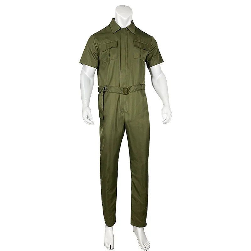 Casual Straight Overalls Men Corset Belt Rompers Retro Casual Tops Pant suit Cargo Sport Jumpsuit Trousers One-piece MaleClothes