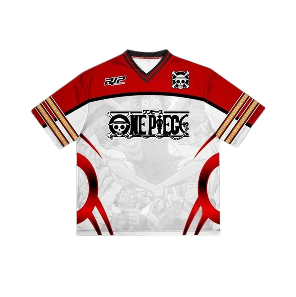 Bandai 2026 New Japanese Anime Cartoon Football Suit Summer Outdoor Sports Breathable Quick Drying Top Family Matching