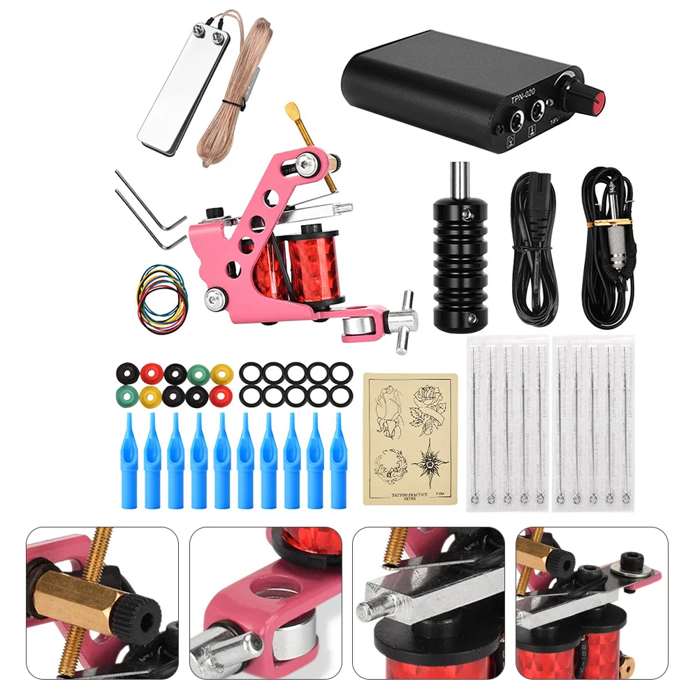 

Practice Suit Coil Tattoos Machine Home Handheld House Men Kit Plastic Man