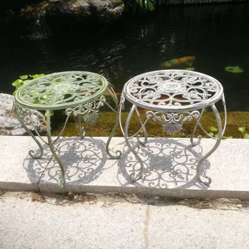 Floor-to-ceiling cast iron dwarf flower pot frame flower tray courtyard balcony