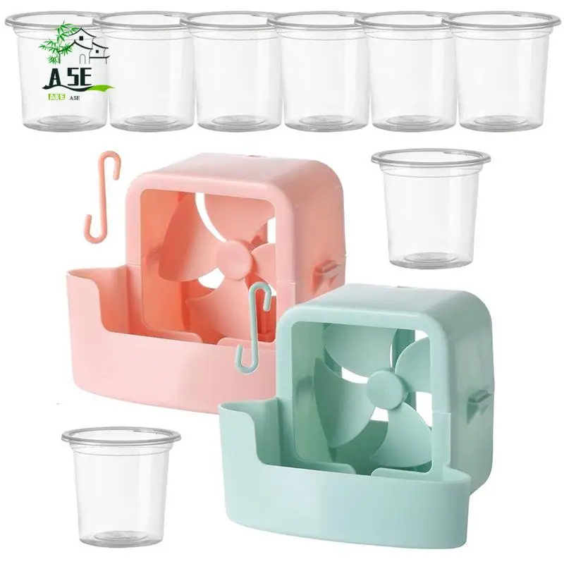 

A05E-Floor Fan Cooling Attachment Hangable Household Ice Box Attachment Fan Mist Cooling Adapter Floor Fan Cooling Artifact
