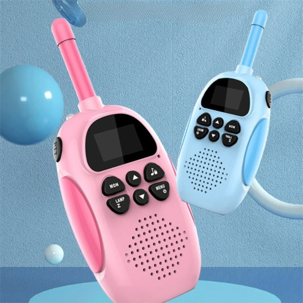 

2pcs/set Creative Plastic Walkie Talkies Radio Rechargeable Audio Receiver Children Walkie-Talkie Kids Ages 3-12