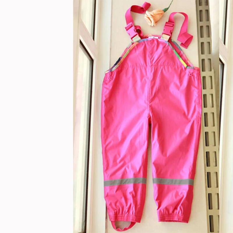 Baby Girls Boys Waterproof Overalls Baby Kids Overalls Trousers Outdoor Pants High Quality Kids Windproof Pants Rain Pants