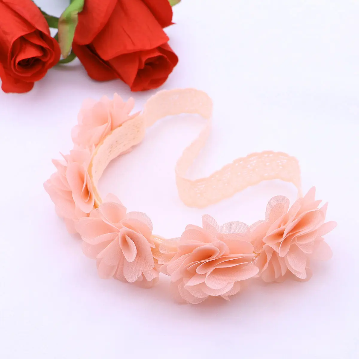 

Кружевная повязка на голову для новорожденных девочек, регулируемая, для фотосессий, подарок на выписку/день рождения