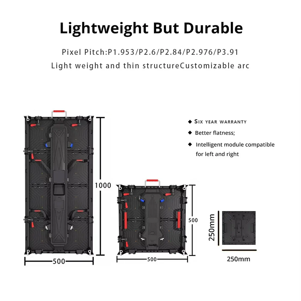 وحدة شاشة LED موفرة للطاقة P2.5 P3 P4 مع تعديل السطوع التلقائي للإشارات الرقمية #4