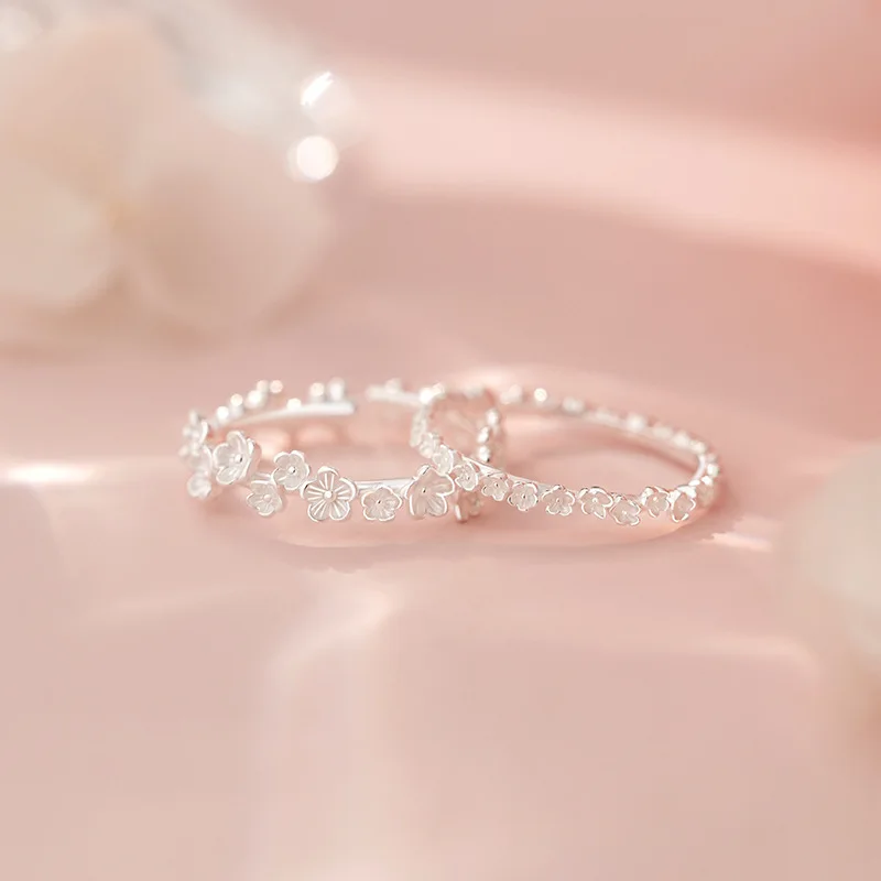 

New Arrival Stereo Flower Ring Sweet Korean Style Countryside Floral Premium Women Finger Accessories