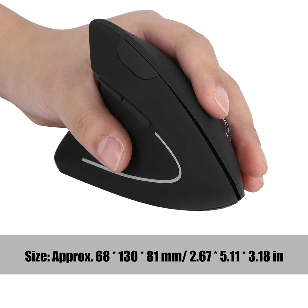 Left Handed 2.4GHz Wireless Optical Mouse USB Ergonomic Vertical Optical Mouse for PC Computer Laptop image 6
