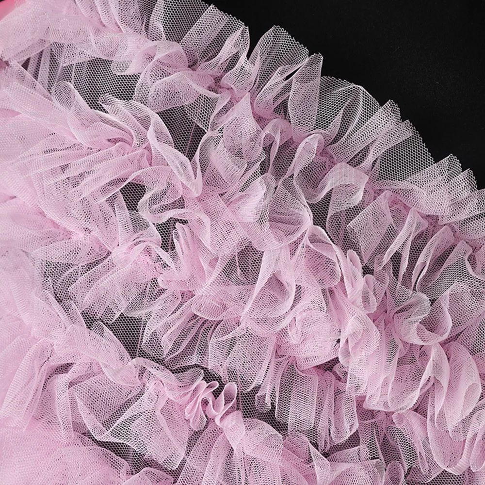 패션 스윗 썸머 신상 드레스 스플라이스 메쉬 페이크 투피스 케이크 드레스 패치워크 루즈 시크 O넥 반팔 티셔츠 드레스