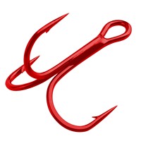100pcs/Lot Fishing Treble Hooks,High Carbon Steel,Round Bent Fishing Triple Hook,Bass Hooks 2# 4# 6# 8# 10#,Red Fishhooks