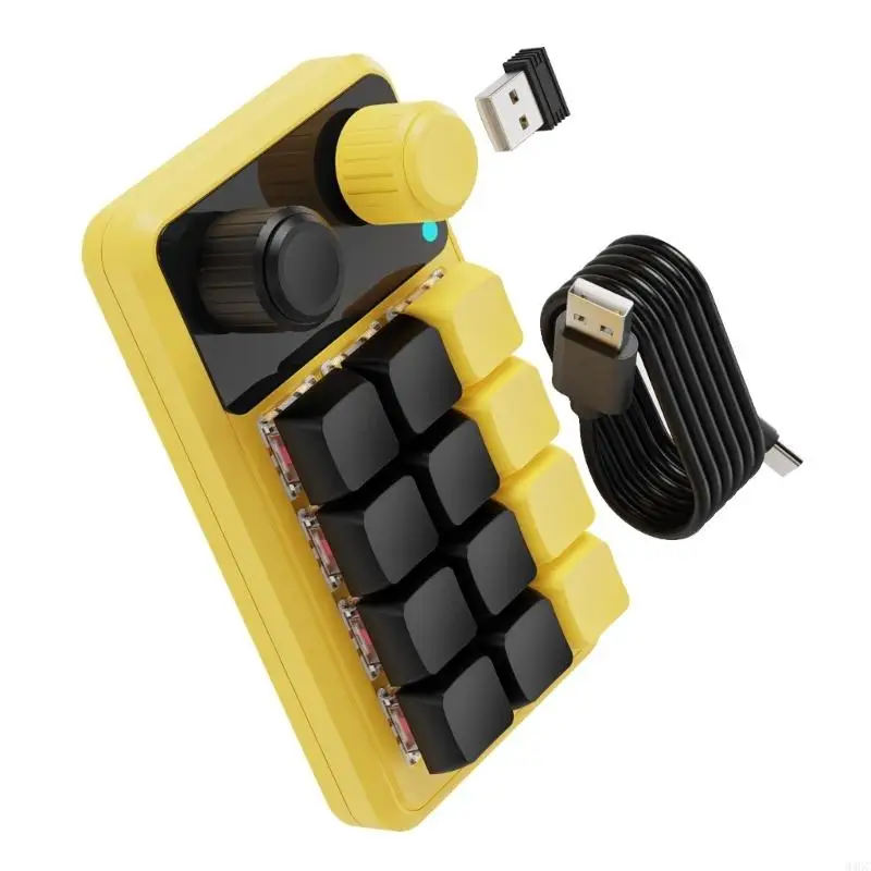 

M3GC Программируемые 12 ключевых мини -механических игровых клавиатур с двумя ручками и RGBS