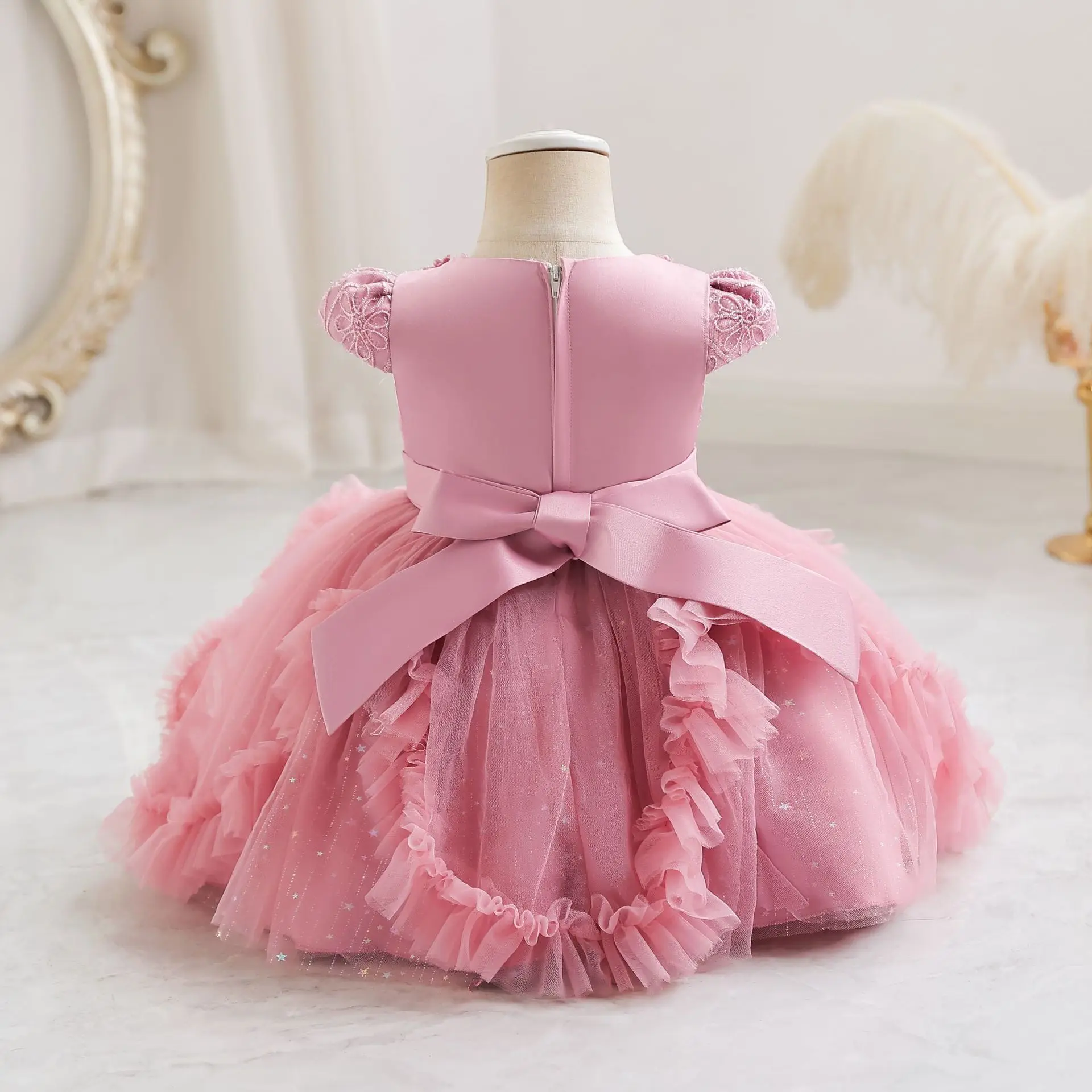 N240 Sweet Memory Kids Dress Children's Dresses Prom Cute Baby Girl Puffy Princess Dresses Evening Party Performance Dresses