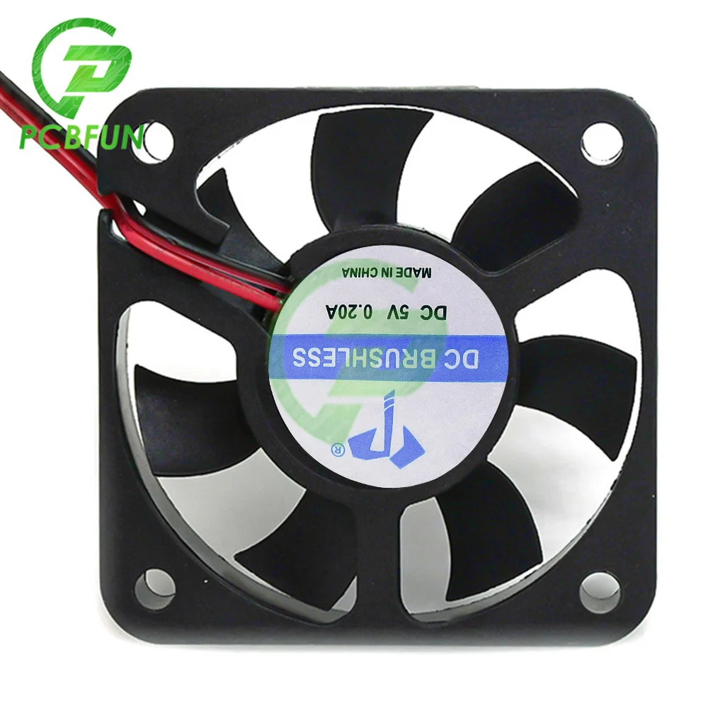 DC5010 micro Cooling Fan Two-Wire Oil Bearing 5cm Purifier Car Light Industrial Fan for Battery Car Charger Inverter Humidifier