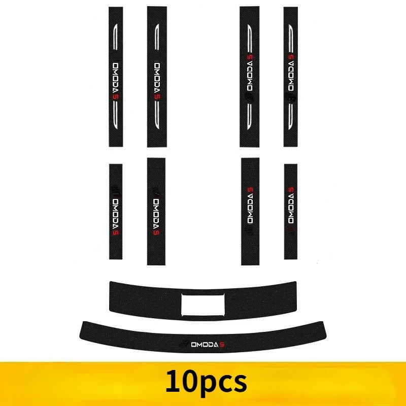 Kohlefaser-Türschwellenschutz, Kofferraumschutz, Stoßstangenaufkleber für OMODA C5 2022 2023 Zubehör – Detail 4