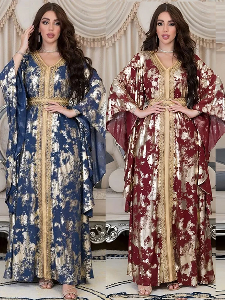 Eid Fiesta musulmana Abaya vestido de mujer manga murciélago oración Marruecos caftán elegante Maxi Abayas vestidos Dubai bata árabe prendas de vestir 2023