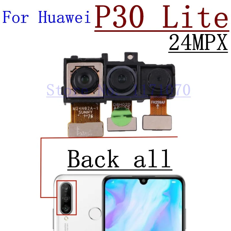 Original For Huawei P30 Pro Lite Front Rear View Back Camera Frontal Main Facing Small Camera Module Flex Replacement Parts