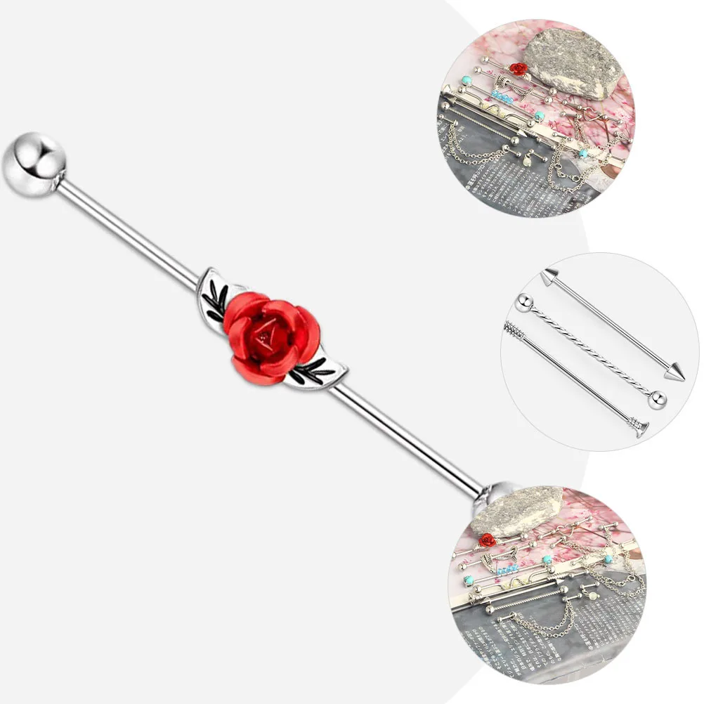 

13 Pcs Industrial Piercing Jewelry Ear Rings Barbell Earring Earrings Helix Hoop 14 Piece Set Miss