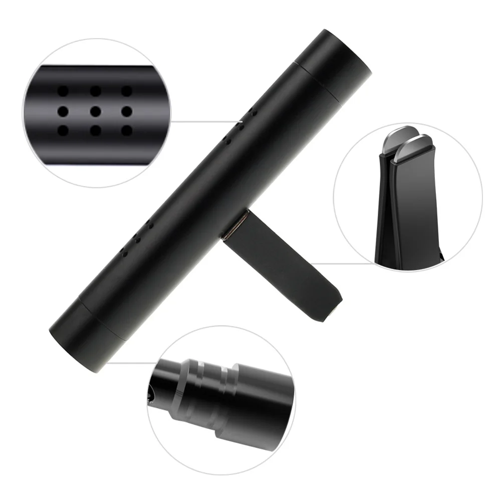 

3 pcs Car Aromatherapy Stick Diffuser Black Silicone Vent Clip Replacement Refills For Essential Oil Car Air Freshener Fragrance