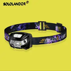 Powerfull lampa czołowa LED reflektor czujnik ruchu ciała latarka kempingowa lampa latarka czołowa z latarnią USB