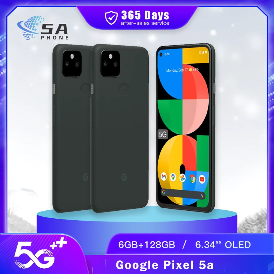 Original Google Pixel 5a 5G Mobile Phone NFC 6GB RAM 128GB ROM