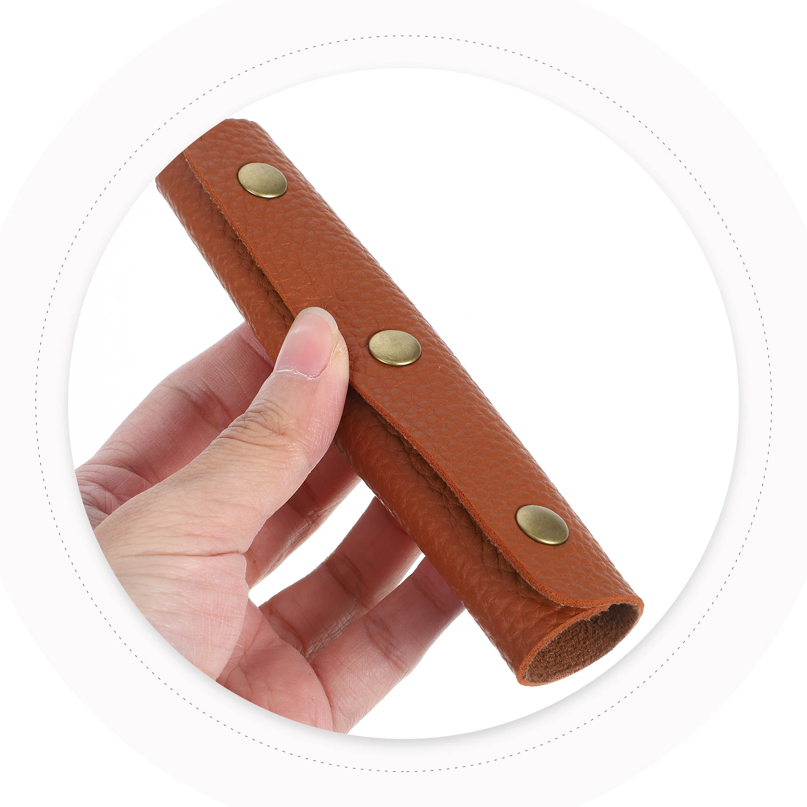 

2 Pcs Belt Anti-snap Gloves Travel Suitcase Grip Pu Luggage Handle Protective Cover