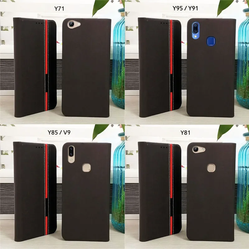 Case for Vivo V21 V23 V20 V17 Neo Y19 Y11 Y1S Y52 Y72 Y85 Y81 Y95 V9 Y91c Y93 Y31 Y30 Y20 Y50 Y70 Y12 Leather Flip Cover Cases