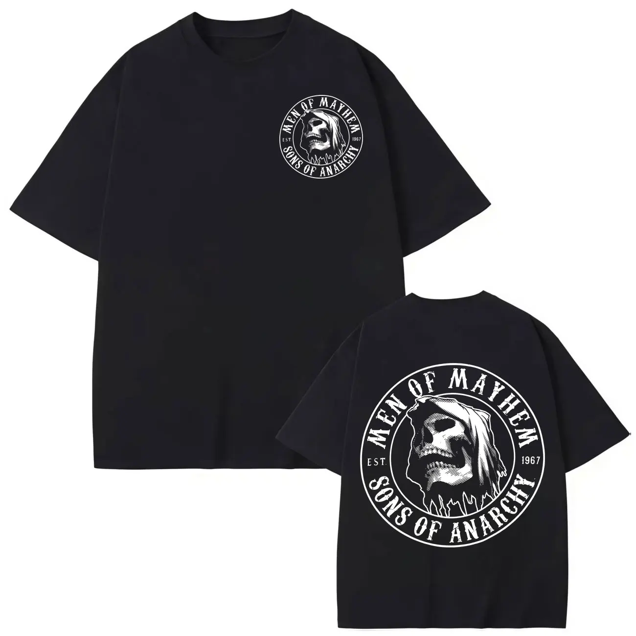 

TV Play Sons of Anarchy Print T Shirt Men Women Clothing Gothic Retro Short Sleeve T-shirt Summer Casual Fashion Loose T-shirts
