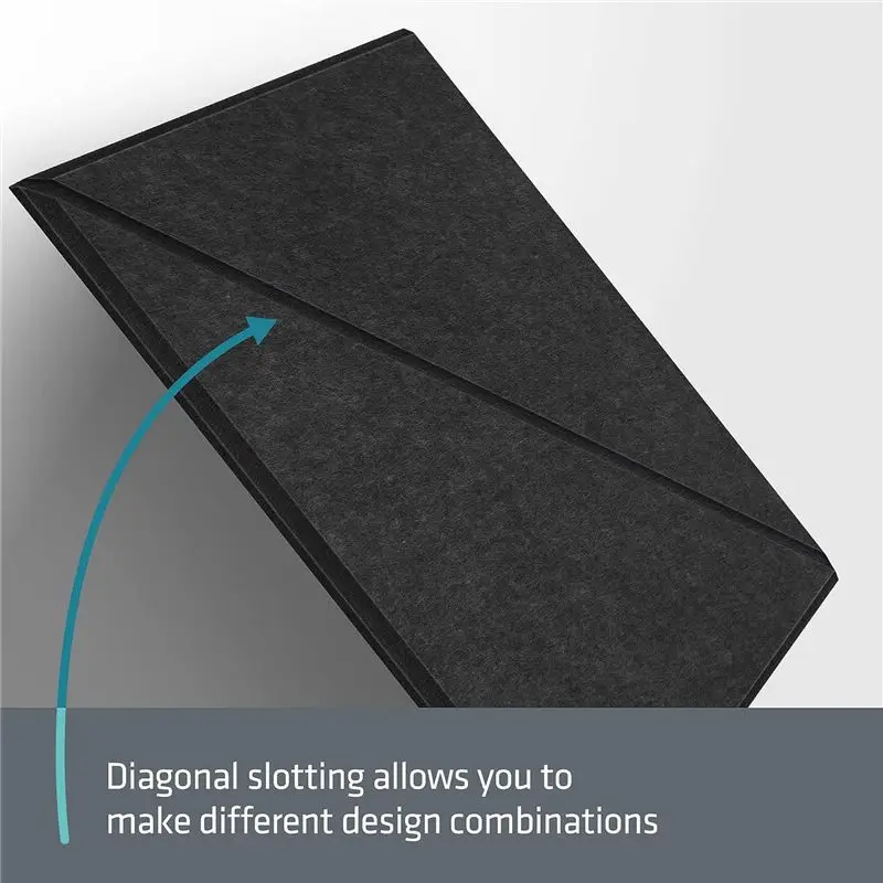 AEF6-12 Pack Acoustic Panels, 12 X 12Inch Decorative Soundproofing Panels, Wall And Ceiling Acoustical Panels Black Easy Install - view 3
