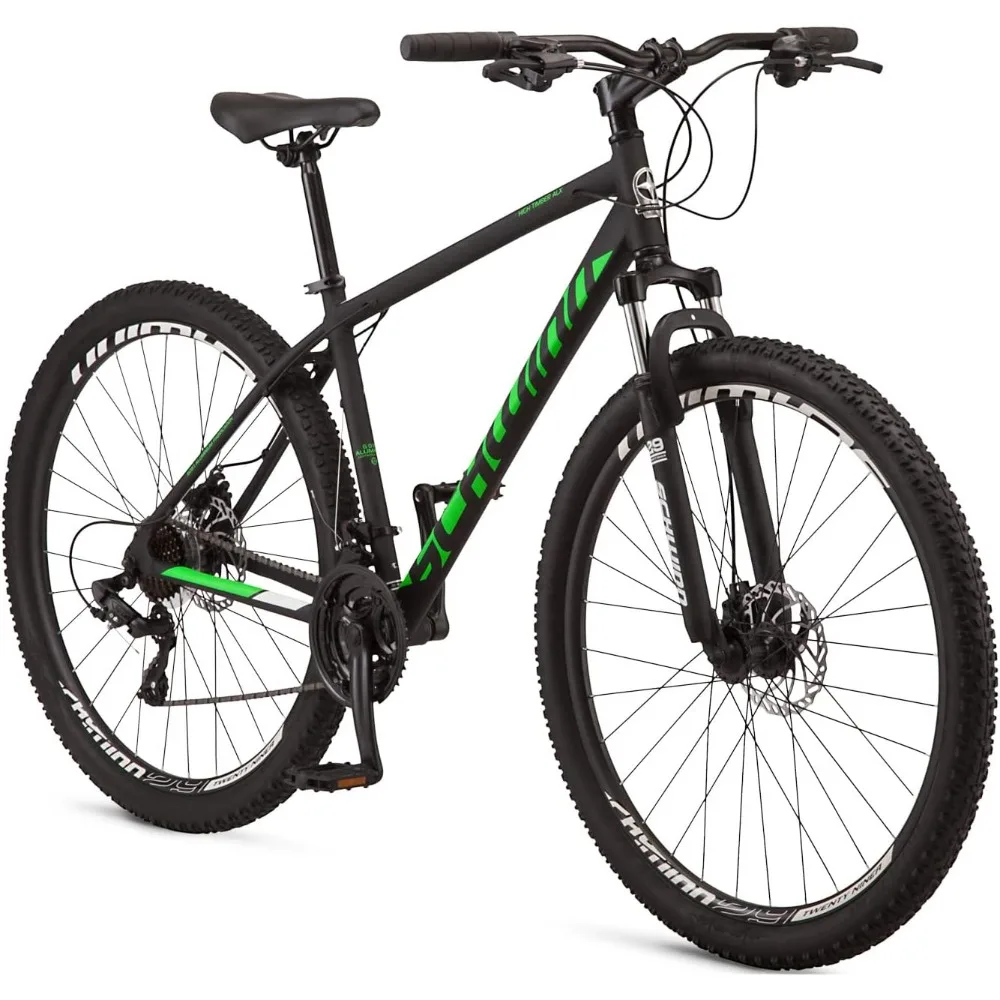 High Timber Mountain Bike for Adult Youth Men Women Boys Girls, 24 to 29-Inch Wheels, 7 or 21-Speeds, Front Suspension, Aluminum